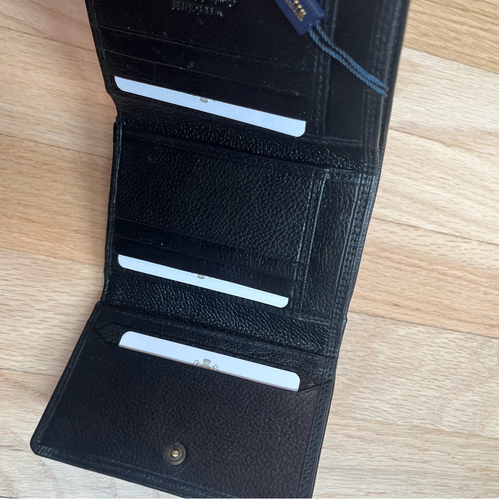 Black leather wallet- brand new- mint condition - Picture 5 of 6